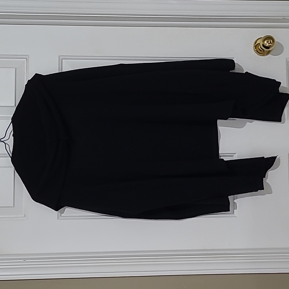 Brandy Melville Black Hooded Waffle Knit Thermal Cardigan - Picture 7 of 7